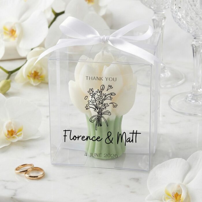 wedding favour in pvc box
