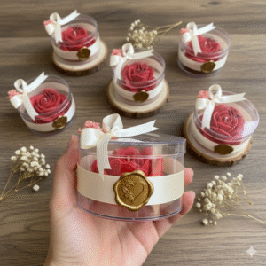 WEDDING GIFT CANDLE IN ACRYLIC BOX